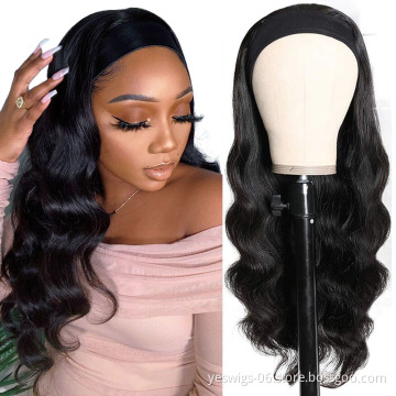 Cheap Wholesale Brazilian Human Hair Glueless Headband Wig Human Hair Body Wave Full Machine Made Non Lace Wigs For Black Women